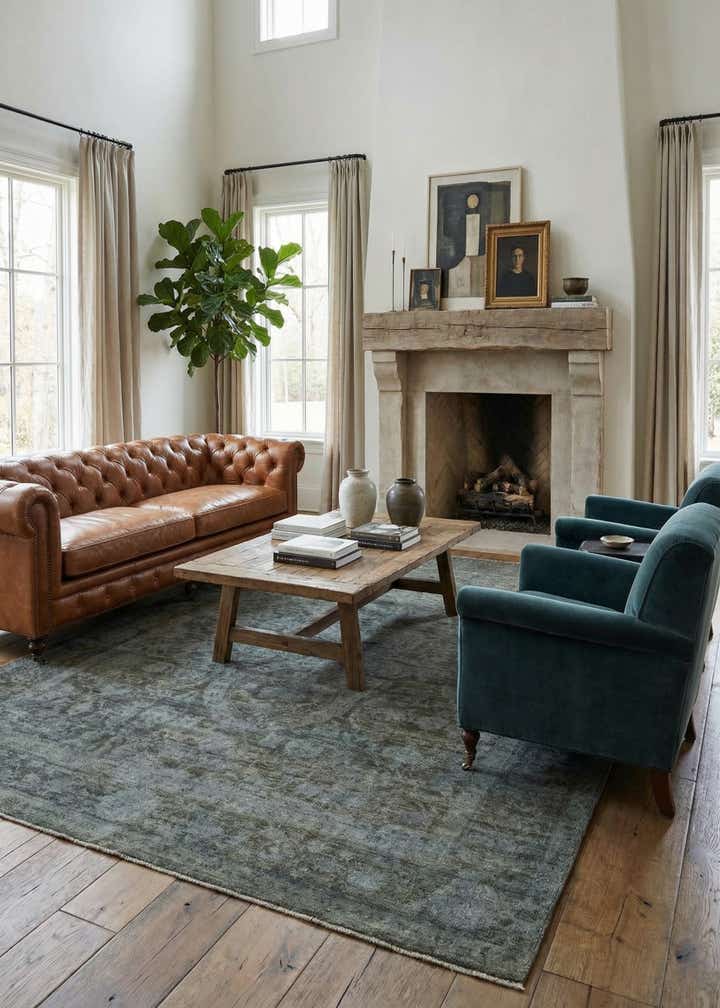 6' x 8' 10 Hand Knotted Over-Dyed Ziegler Rug