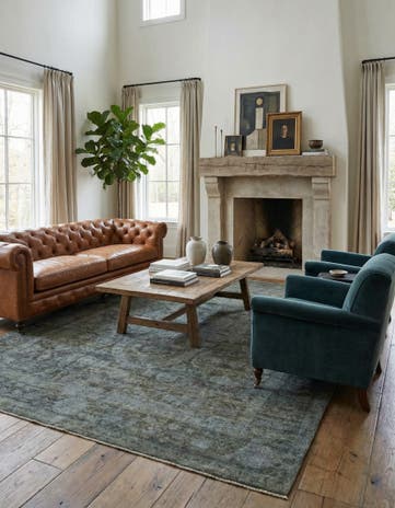 6' x 8' 10 Hand Knotted Over-Dyed Ziegler Rug