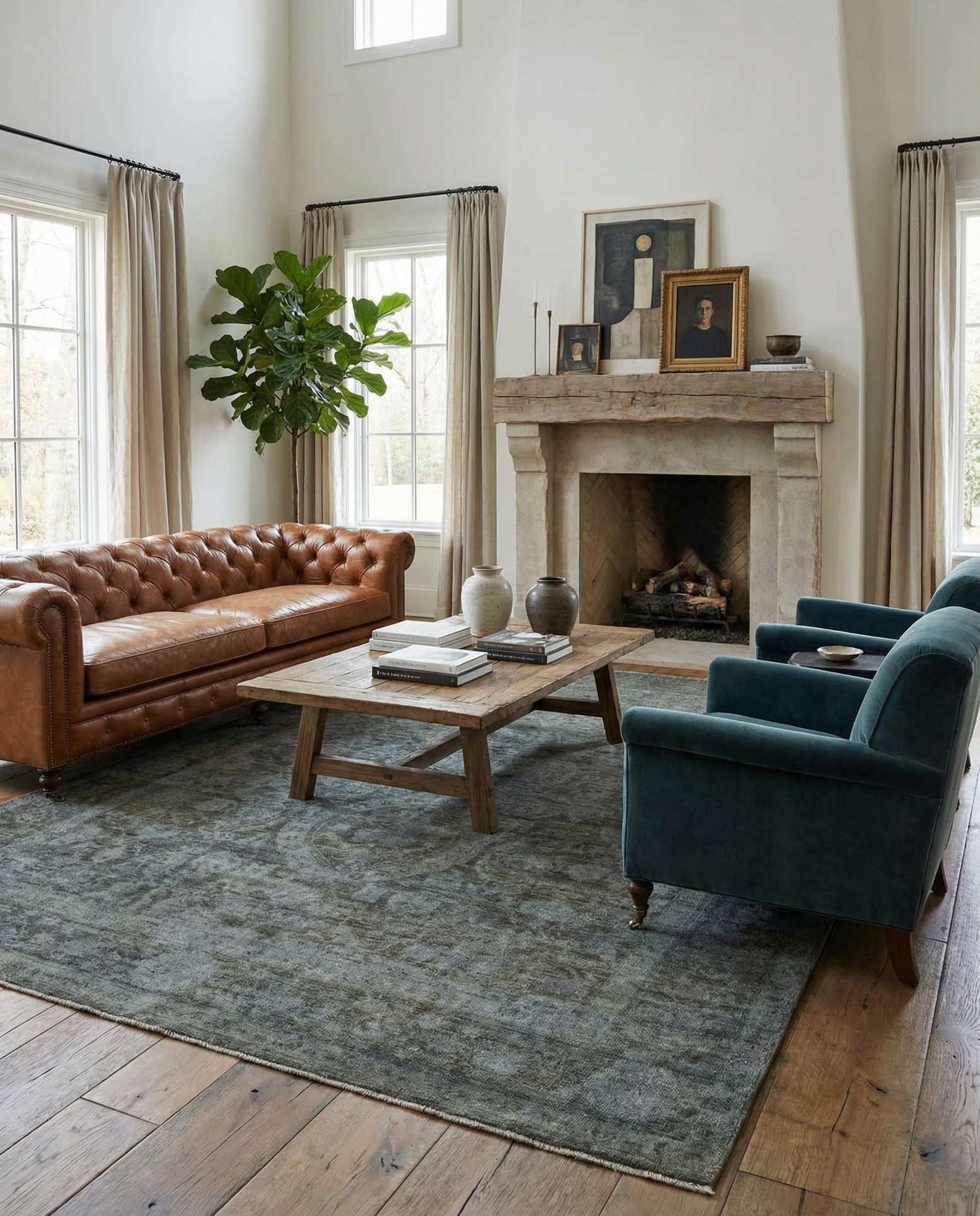 6' x 8' 10 Hand Knotted Over-Dyed Ziegler Rug