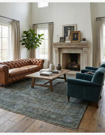 6' x 8' 10 Hand Knotted Over-Dyed Ziegler Rug