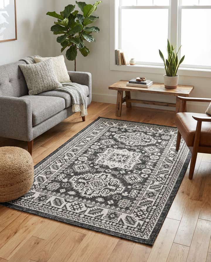 3' x 5' 3 Easy-Clean Aztec Indoor / Outdoor Rug