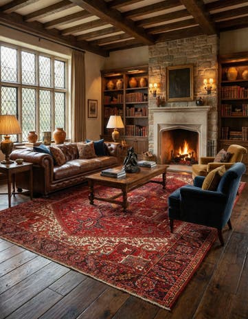 9' 8 x 13' Gharajeh Wool Rug