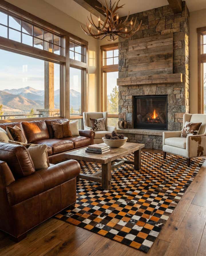 8' 1 x 9' 11 Cowhide - Patchwork Rug
