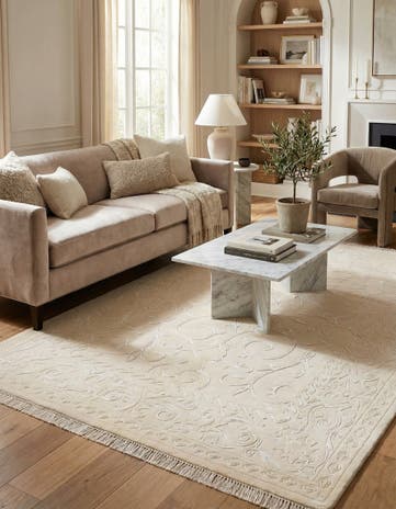 4' 11 x 6' 9 Hand Knotted Darya Wool Rug