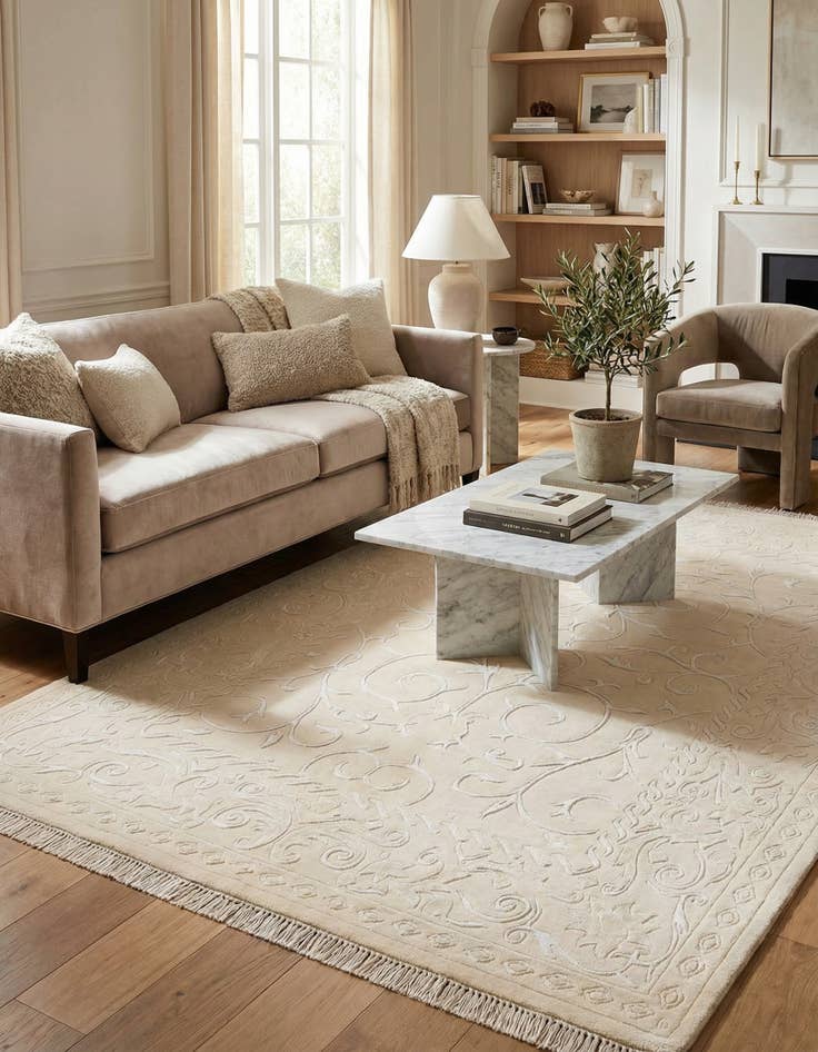 Detail image of 4' 11 x 6' 9  Hand Knotted Darya Wool Rug