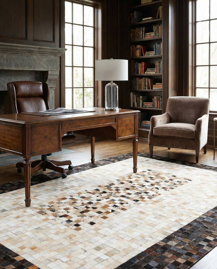 Detail image of 5' x 8' Cowhide Leather Rug