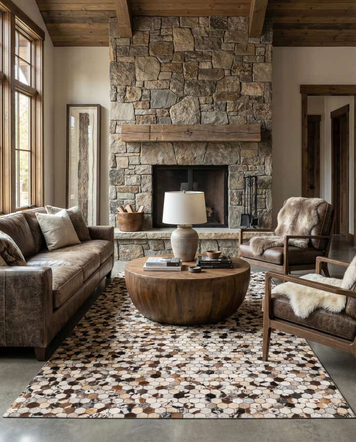 5' 1 x 8' 2 Cowhide Rug