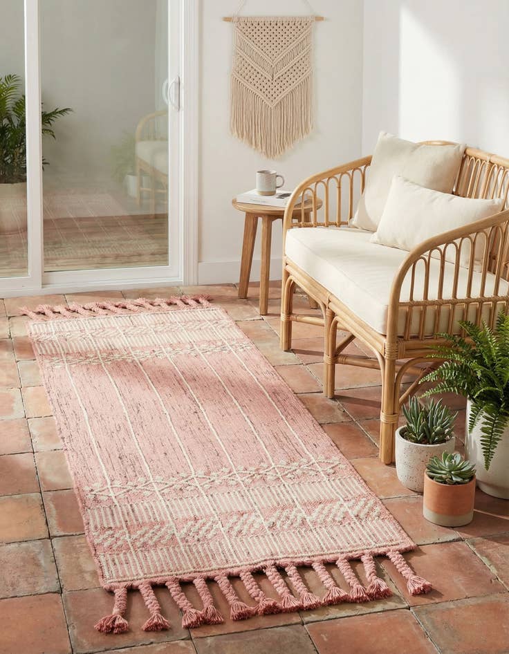 Detail image of 2' 2 x 6' 7  Washable Eco Bohemian Indoor / Outdoor Runner Rug