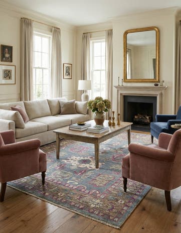 9' 4 x 12' 3 Hand Knotted Oushak Wool Rug