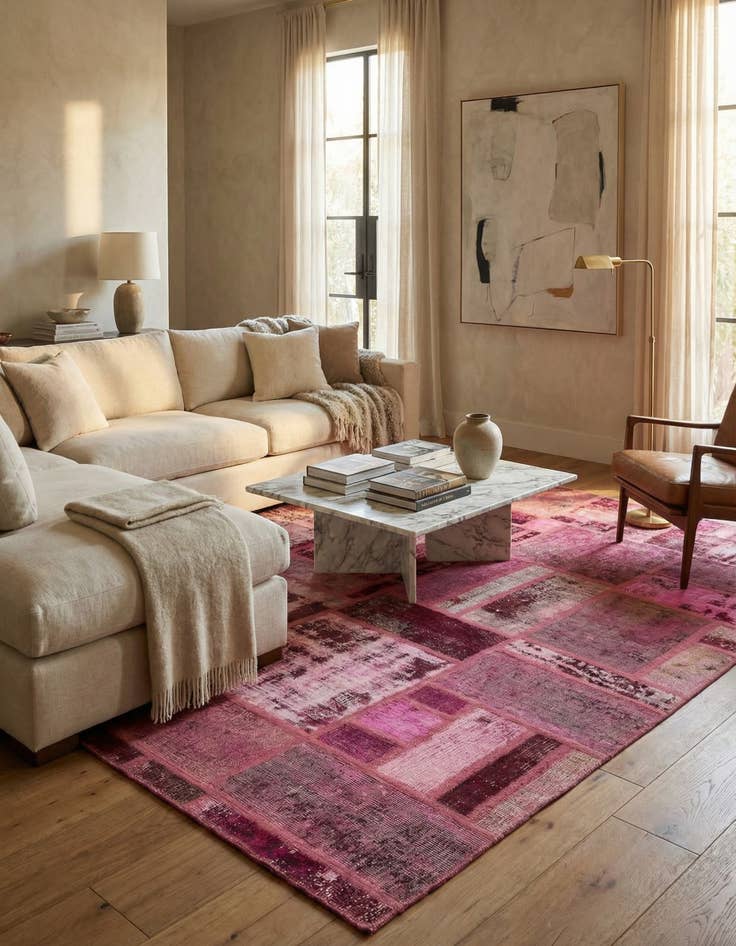 Detail image of 6' x 7' 5 Hand Knotted Ultra Vintage Persian Wool Rug