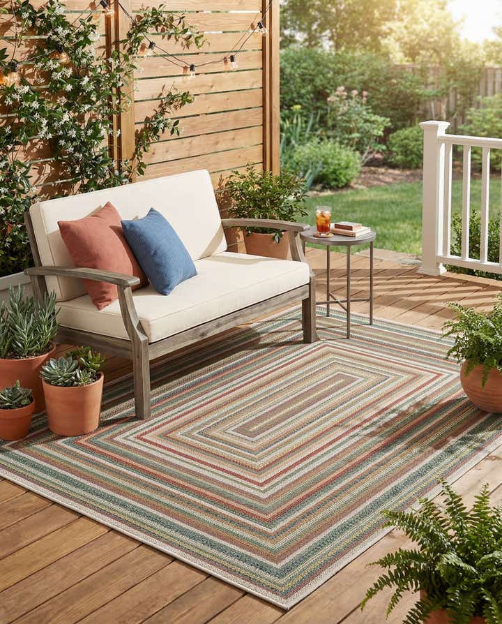 5' 3 x 7' 7 Easy-Clean Baja Indoor / Outdoor Rug