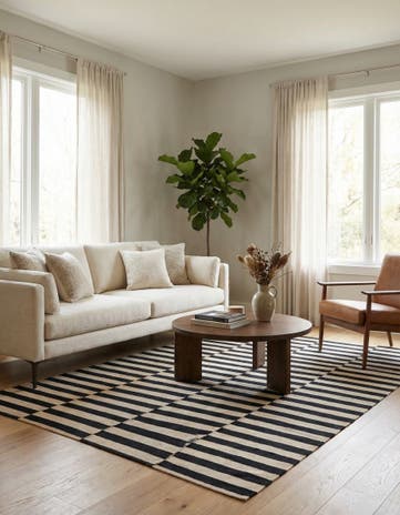 5' x 6' 4 Hand Woven Kilim Modern Wool Rug