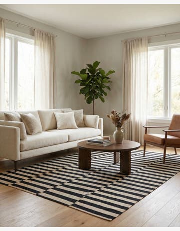 5' x 6' 4 Hand Woven Kilim Modern Wool Rug