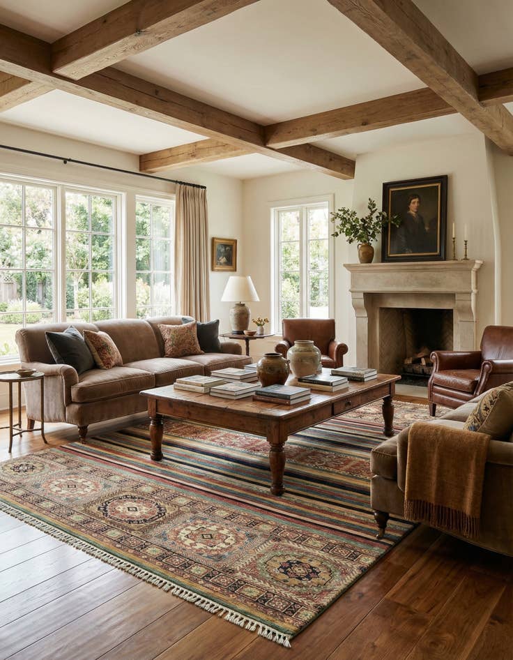 Detail image of  6' 8 x 9' 7  Hand Knotted Ariana Ziegler Wool Rug