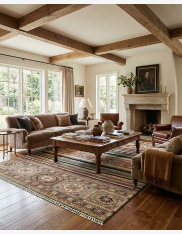 6' 8 x 9' 7 Hand Knotted Ariana Ziegler Wool Rug