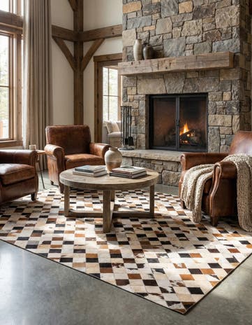 5' 5 x 7' 6 Cowhide Rug