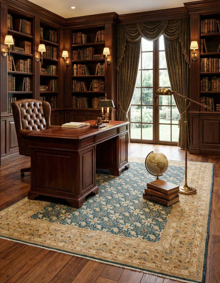 Detail image of 5' 1 x 8' Vintage Royal Rug