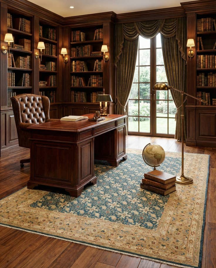 Detail image of 5' 1 x 8' Vintage Royal Rug