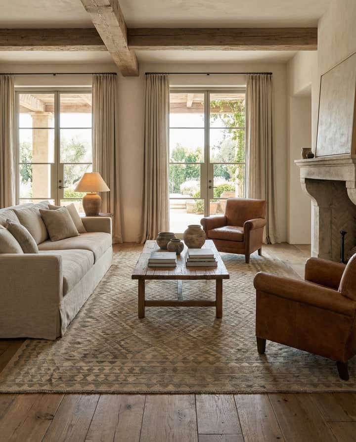 6' 8 x 9' 5 Hand Woven Kilim Maymana Wool Rug