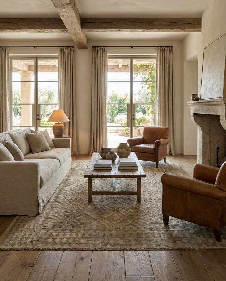 Detail image of 6' 8 x 9' 5 Hand Woven Kilim Maymana Wool Rug