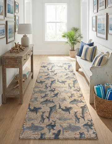 2' x 6' 1 Hand Woven Chenille Jute Runner Rug
