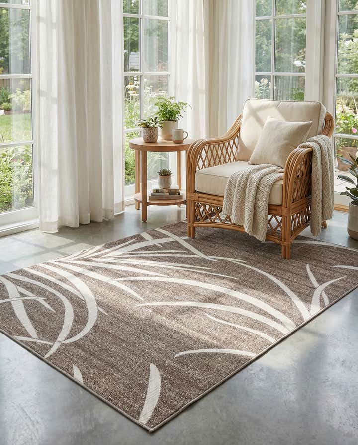 6' x 9' Easy-Clean Botanical Indoor / Outdoor Rug