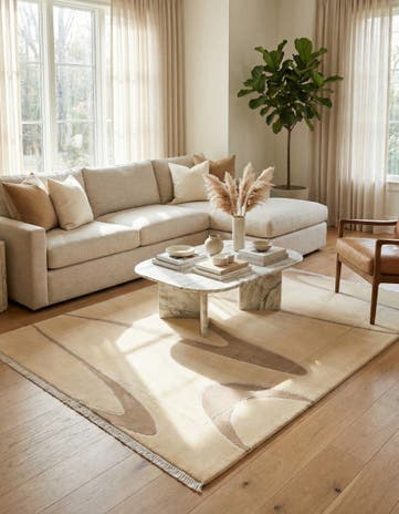 5' 8 x 8' Hand Knotted Darya Wool Rug