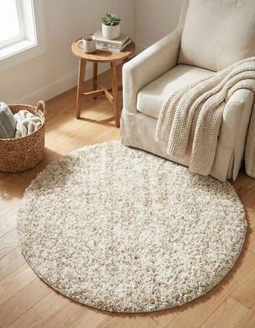 3' 3 x 3' 3 Athena Shag Round Rug