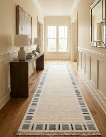 2' 7 x 9' 10 Hand Knotted Darya Wool Runner Rug
