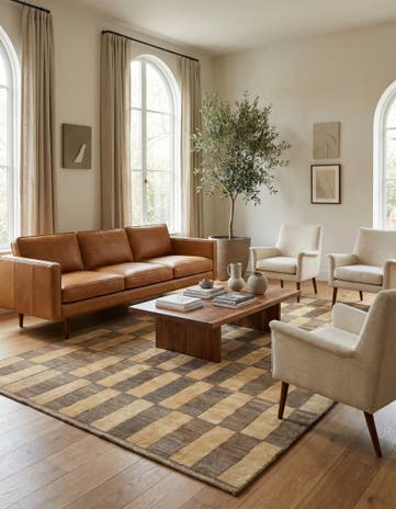 6' 6 x 9' 10 Hand Knotted Modern Ziegler Oriental Rug