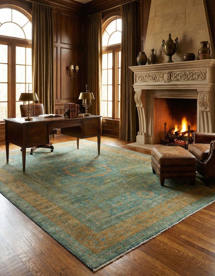 Detail image of 8' 2 x 11' 4  Hand Knotted Mamluk Rug