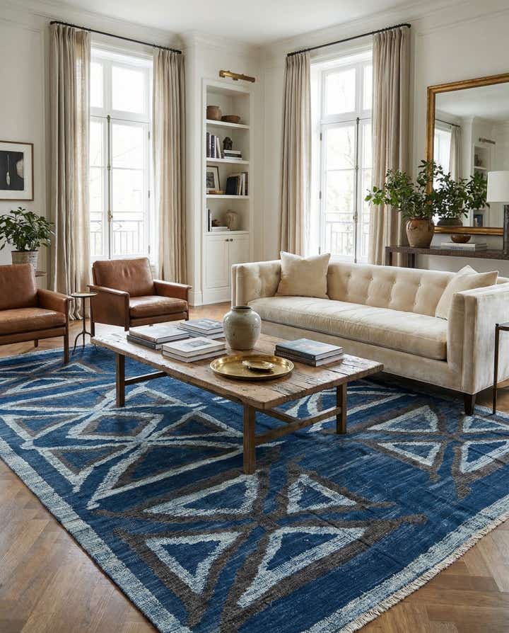 7' 9 x 10' 10 Hand Knotted Darya Wool Rug