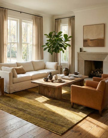 6' 7 x 9' 9 Hand Knotted Modern Ziegler Rug
