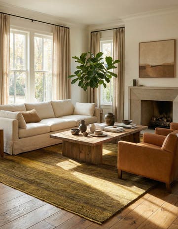 6' 7 x 9' 9 Hand Knotted Modern Ziegler Rug