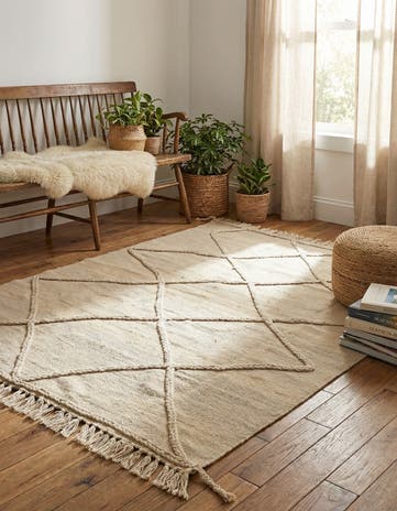 3' 3 x 4' 10 Hand Knotted Moroccan Wool Rug