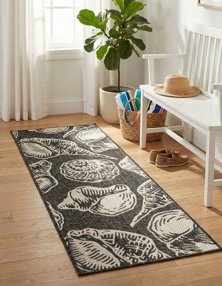 Detail image of 2' x 5' 3  Washable Coastal Indoor / Outdoor Runner Rug