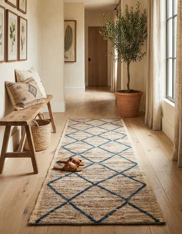 3' x 10' 9 Hand Knotted Moroccan Wool Runner Rug