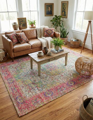 6' 1 x 9' Hand Woven Chenille Jute Rug