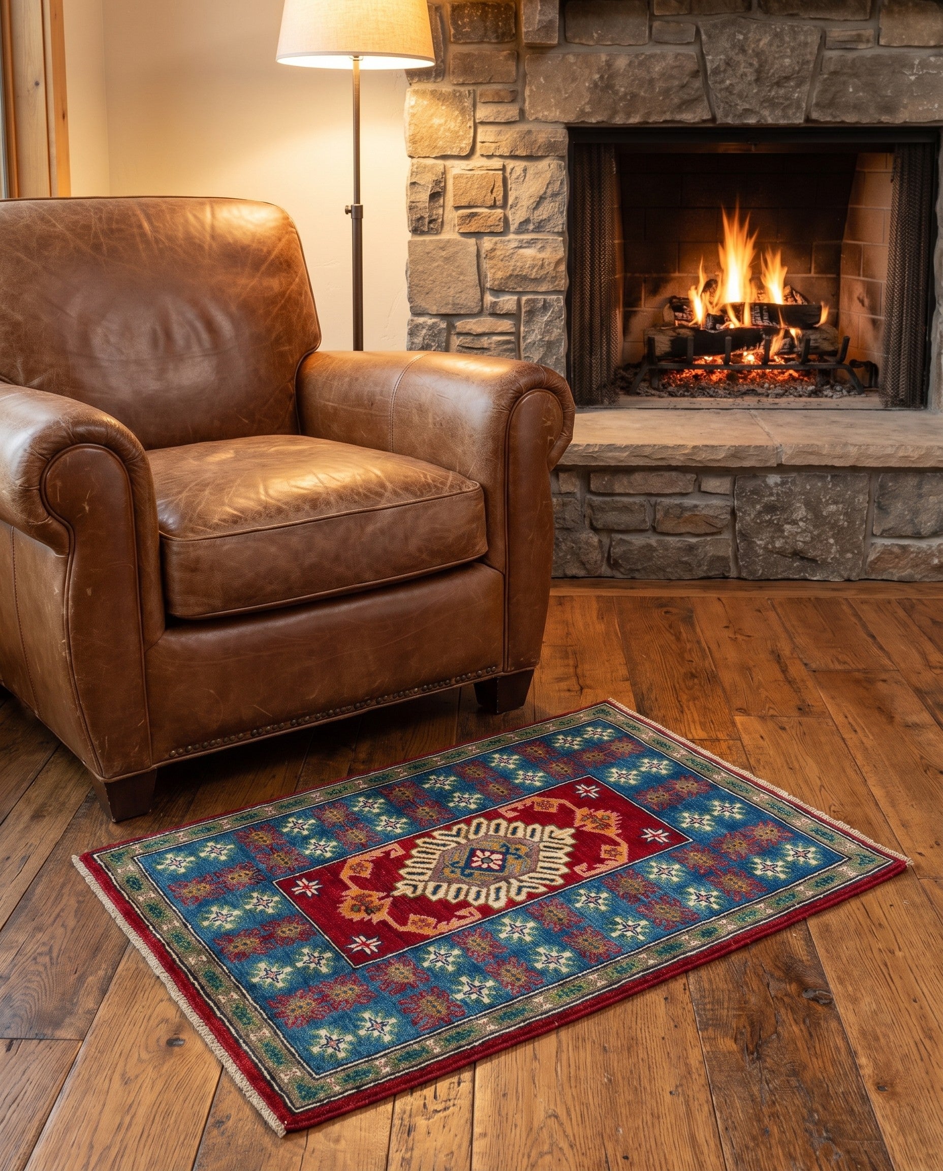 2' 7 x 3' 10 Hand Knotted Kazak Rug