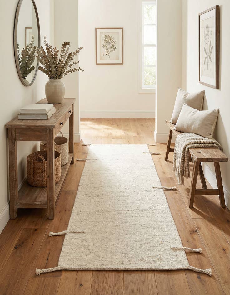 Detail image of 2' 8 x 6' 1 Hand Knotted Moroccan Wool Runner Rug