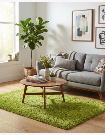 3' x 5' 4 Hand Knotted Solid Shag Oriental Rug