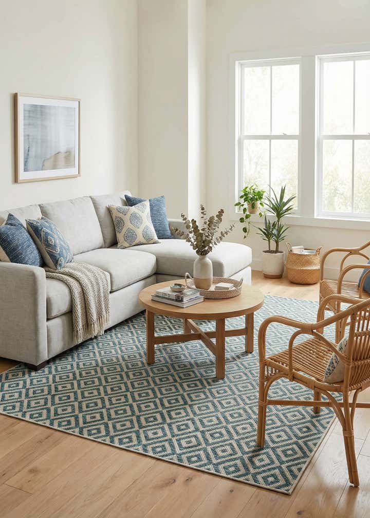 5' 3 x 8' Easy-Clean Jill Zarin Costa Rica Indoor / Outdoor Rug