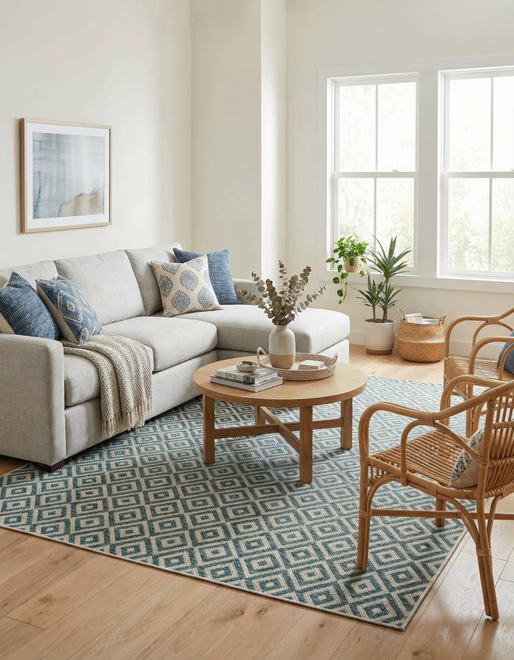 Detail image of 5' 3 x 8'  Washable Jill Zarin Costa Rica Indoor / Outdoor Rug