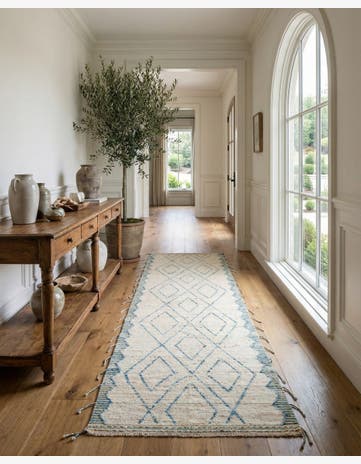 3' 7 x 13' Hand Knotted Moroccan Wool Runner Rug