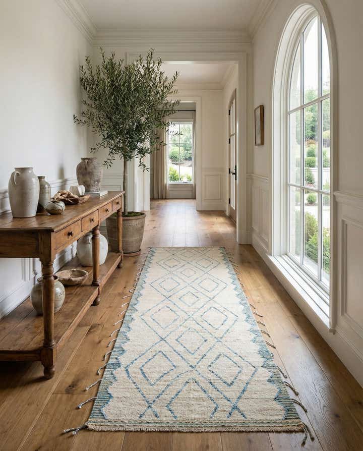 3' 7 x 13' Hand Knotted Moroccan Wool Runner Rug
