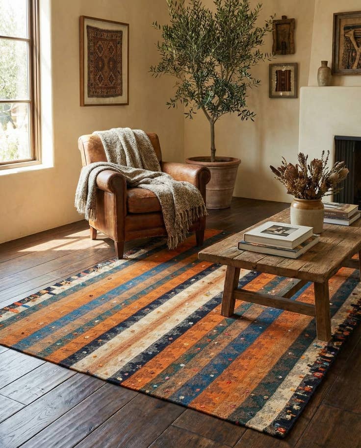 Detail image of 4' 6 x 5' 9 Jajim Rug