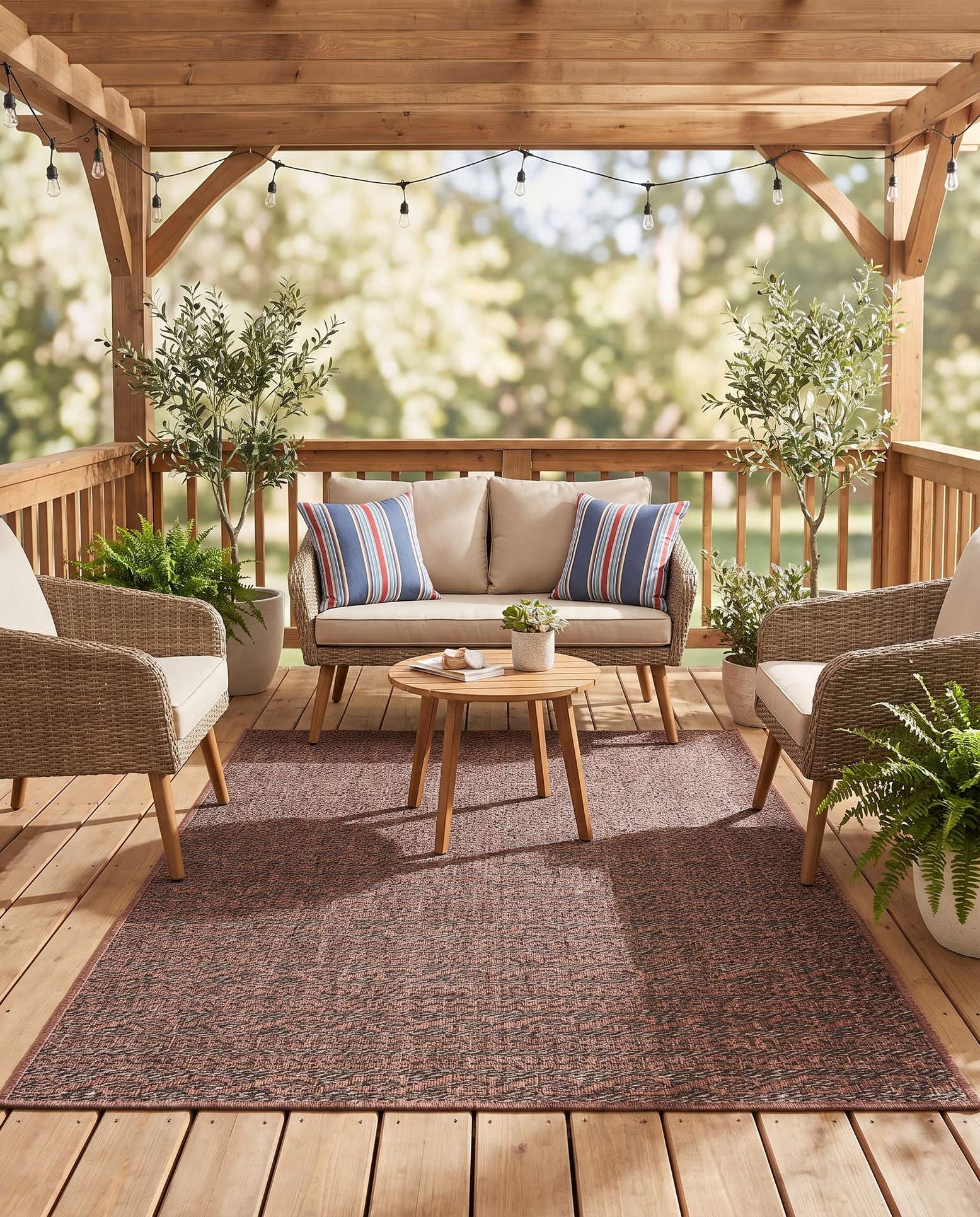 4' x 6' Easy-Clean Modern Indoor / Outdoor Rug