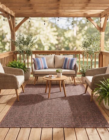4' x 6' Easy-Clean Modern Indoor / Outdoor Rug