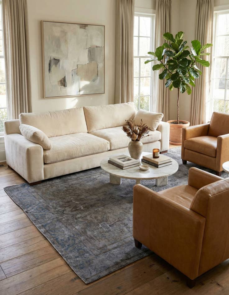 Detail image of 5' 2 x 9' 4  Hand Knotted Ultra Vintage Persian Wool Rug