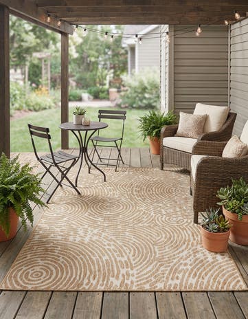 4' x 6' Easy-Clean Modern Indoor / Outdoor Rug